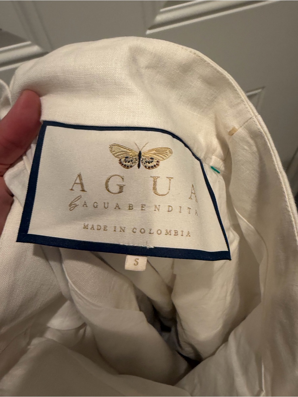 AGUA BY AGUA BENDITA Bergamota embroidered linen midi skirt - Picture 5 of 6
